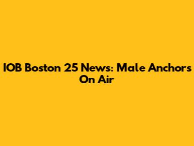 IOB Boston 25 News: Male Anchors On Air