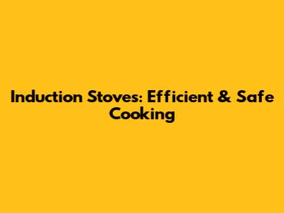 Induction Stoves: Efficient & Safe Cooking