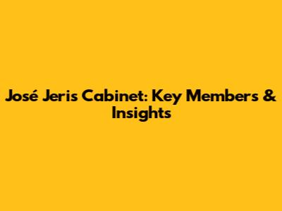 José Jeri's Cabinet: Key Members & Insights
