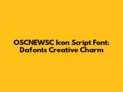 OSCNEWSC Icon Script Font: Dafont's Creative Charm